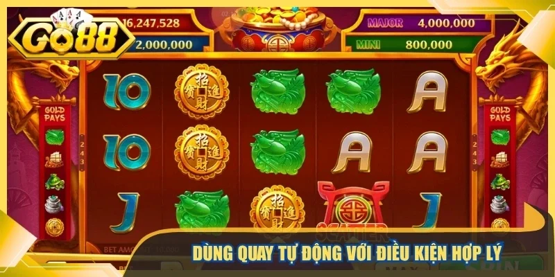 Dùng quay tự động với điều kiện hợp lý