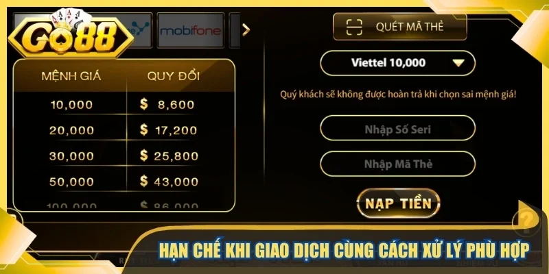 Hạn chế khi giao dịch cùng cách xử lý phù hợp