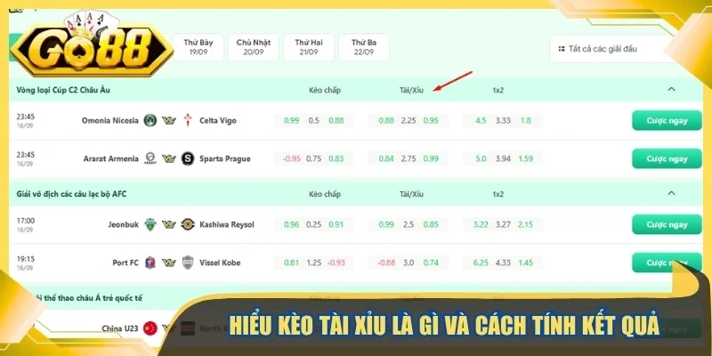 Hiểu kèo tài xỉu là gì và cách tính kết quả theo từng mốc