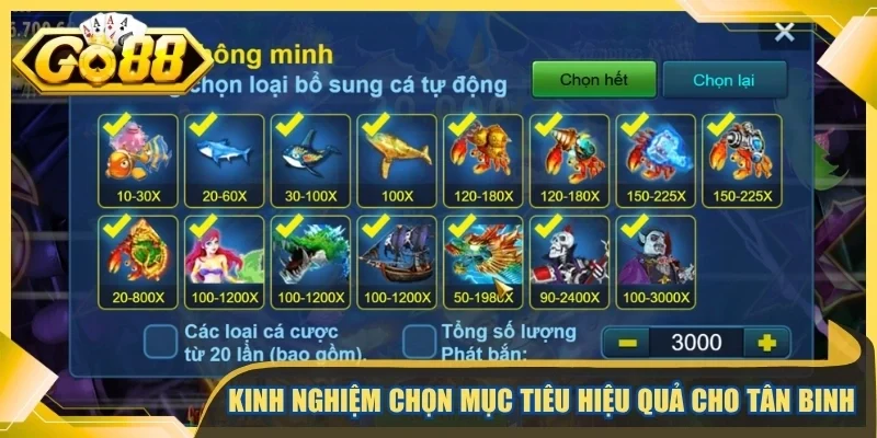 Kinh nghiệm chọn mục tiêu hiệu quả cho tân binh