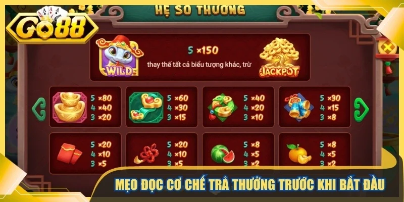 Mẹo đọc cơ chế trả thưởng trước khi bắt đầu