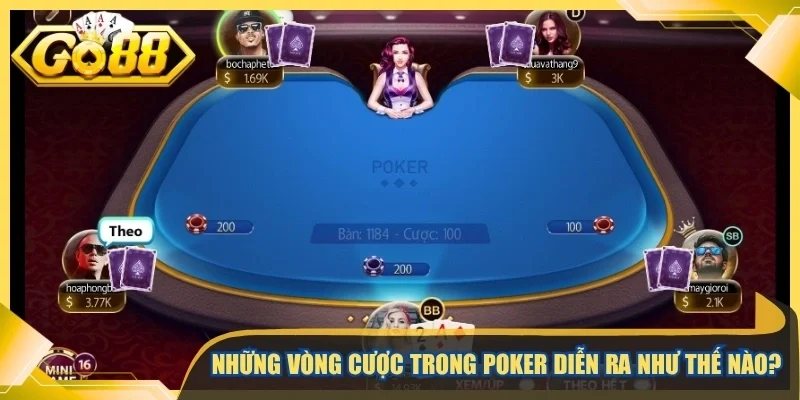 Những vòng cược trong poker diễn ra như thế nào?